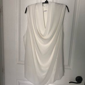 NWT DKNYC White Sleeveless Blouse Size L
